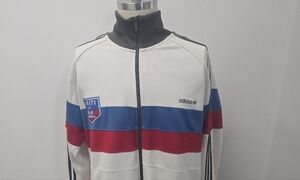 adidas White, Blue, and Red Lightweight Jacket